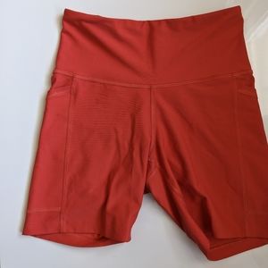 Vibrant Orange Bike Shorts